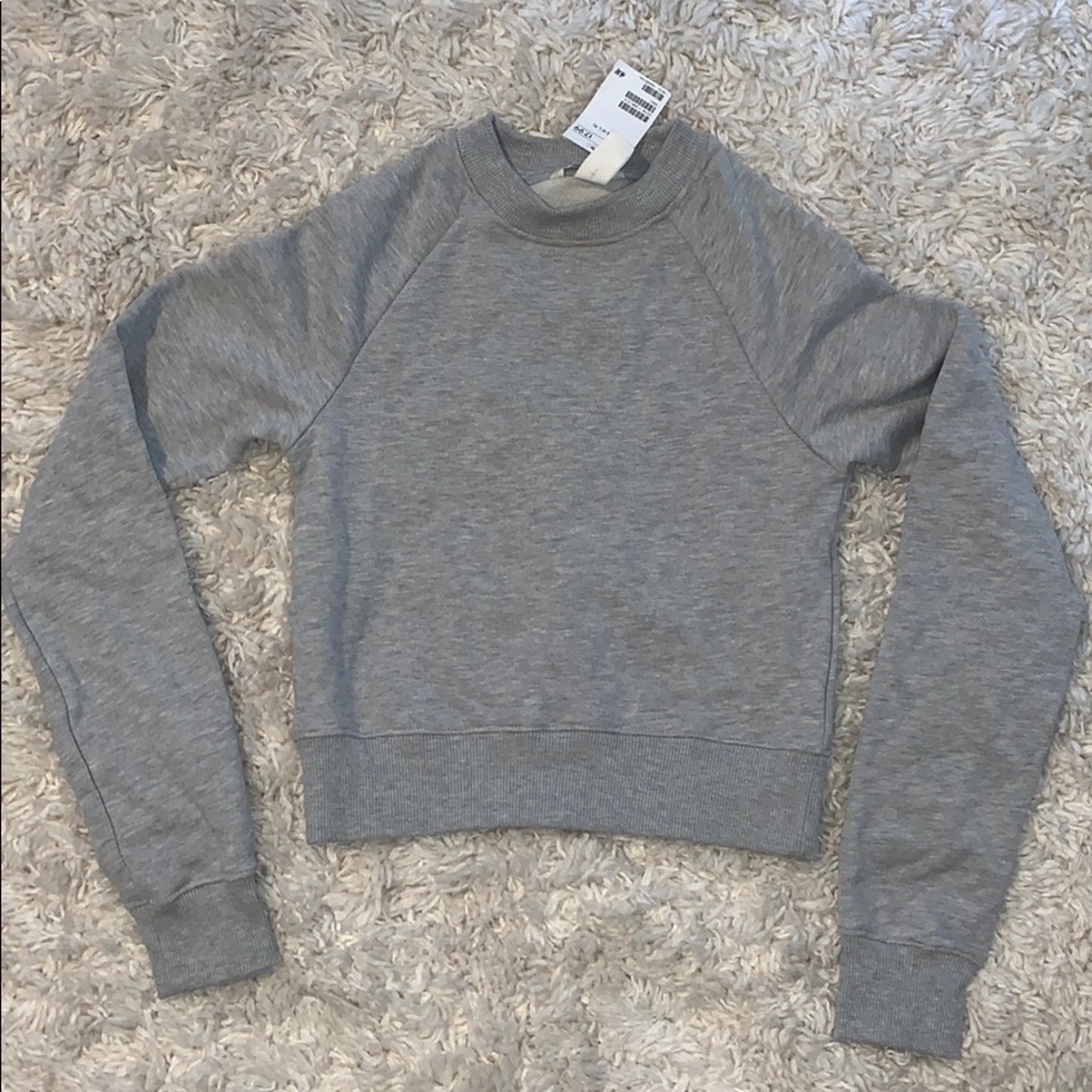 Grey Crop Sweatshirt